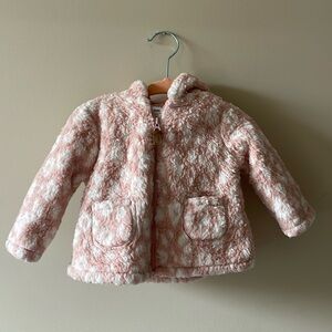 BABY CARTER’S Bear Hood Pink Cheetah Hoodie 6 Months